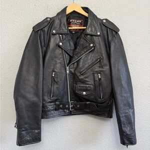 Interstate Leather Motorcycle Biker Jacket Size 40‎ Classic